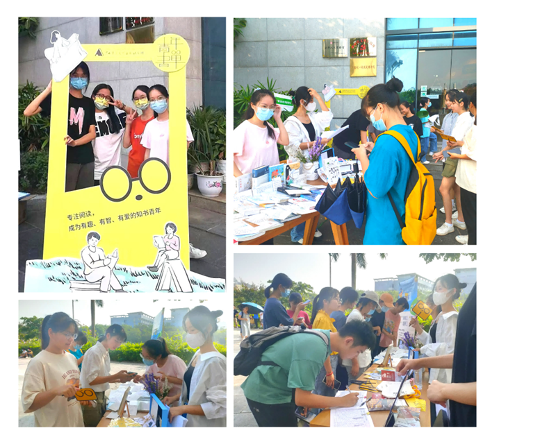 眾多高校學(xué)子來(lái)到文藝攤位前打卡.png
